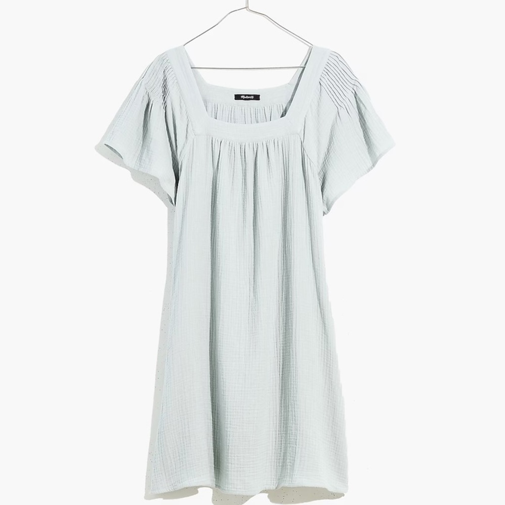 Madewell Butterfly A Line Dress Lightspun XXL Light Blue
